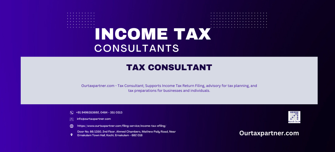 Ourtaxpartner.com - Tax Consultant;  Supports Income Tax Return Filing, advisory for tax planning, and tax preparations for businesses and individuals. 